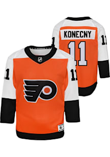 Travis Konecny  Philadelphia Flyers Youth Orange Home Premier Hockey Jersey