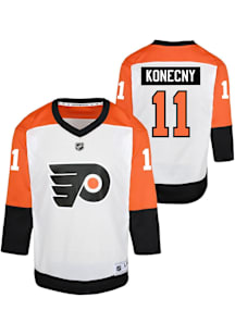 Travis Konecny  Philadelphia Flyers Youth White Away Replica Hockey Jersey