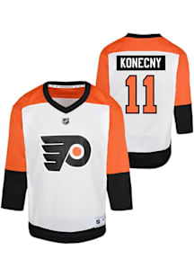 Travis Konecny  Philadelphia Flyers Boys White Away Replica Hockey Jersey
