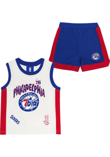 Philadelphia 76ers Infant White Hook Shot Set Top and Bottom