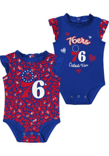 Philadelphia 76ers Baby Blue Happy Hearts Set One Piece