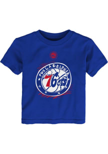 Philadelphia 76ers Infant Doodle Logo Short Sleeve T-Shirt Blue