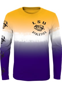 LSU Tigers Youth Purple Double up Long Sleeve T-Shirt