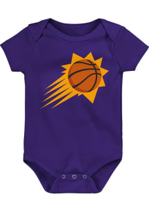 Phoenix Suns Baby Purple Primary Logo Short Sleeve One Piece