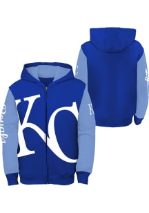 Kansas City Royals Youth Blue Poster Board Long Sleeve Full Zip Jacket