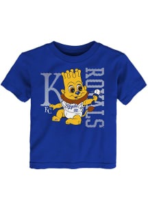 Slugger Kansas City Royals Infant Baby Mascot 2.0 Short Sleeve T-Shirt Blue