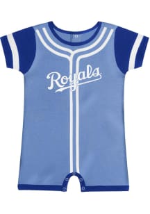 Kansas City Royals Baby Light Blue Fast Pitch Short Sleeve One Piece