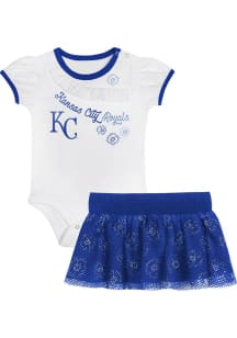Kansas City Royals Infant Girls White Sweet Tee Set Top and Bottom