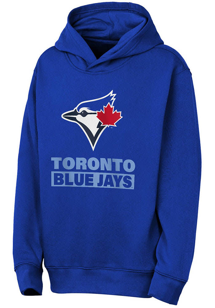 Toronto Blue Jays Youth ROYAL Back To Basics Long Sleeve Hoodie