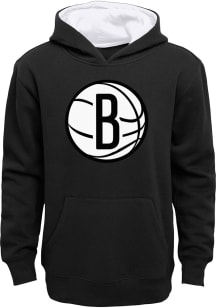 Brooklyn Nets Youth Black Prime Long Sleeve Hoodie
