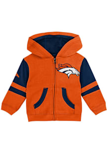 Denver Broncos Toddler Stadium Long Sleeve Full Zip Sweatshirt - Orange