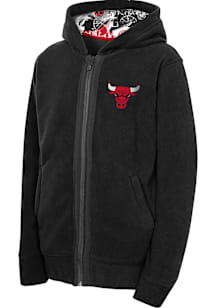 Chicago Bulls Youth Black Key Line Long Sleeve Full Zip Jacket