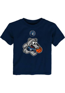 Crunch the Wolf Minnesota Timberwolves Infant Player Ready Short Sleeve T-Shirt Navy Blue