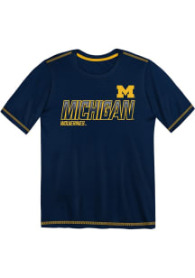 Boys Blue Michigan Wolverines Hyped Up Short Sleeve T-Shirt