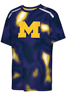 Michigan Wolverines Boys Navy Blue End Zone Short Sleeve T-Shirt