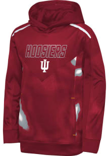 Youth Cardinal Indiana Hoosiers Offensive Line Long Sleeve Hood