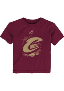 Cleveland Cavaliers Infant Doodle Logo Short Sleeve T-Shirt Maroon