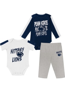 Infant Navy Blue Penn State Nittany Lions Double Down Top and Bottom Set