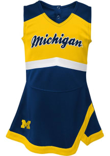 Girls Blue Michigan Wolverines Cheer Captain Cheer Set