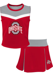 Girls Red Ohio State Buckeyes Spirit 2PC Cheer Set