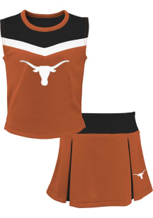 Texas Longhorns Girls Burnt Orange Spirit 2PC Set Cheer