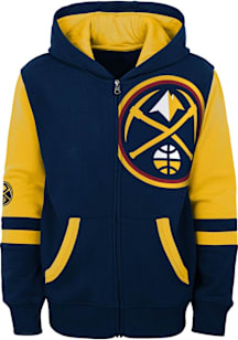 Denver Nuggets Youth Navy Blue Straight to the Leauge Long Sleeve Full Zip Jacket
