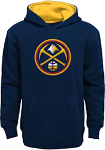 Denver Nuggets Boys Navy Blue Prime Long Sleeve Hooded Sweatshirt