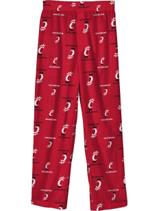Boys Red Cincinnati Bearcats All Over Team Graphic Loungewear Sleep Pants