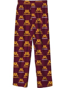 Youth Maroon Minnesota Golden Gophers All Over Team Graphic Loungewear Sleep Pants
