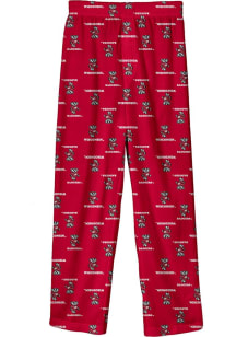 Youth Red Wisconsin Badgers All Over Team Graphic Loungewear Sleep Pants