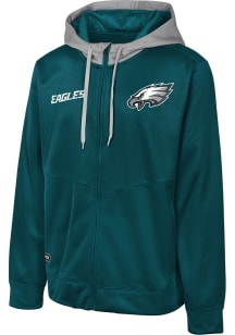 Philadelphia Eagles Mens Teal Replay Long Sleeve Zip