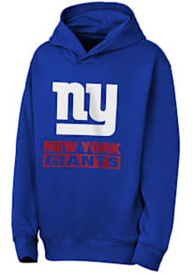 New York Giants Youth Blue Back To Basics Long Sleeve Hoodie