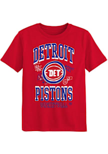 Detroit Pistons Boys Red Grit and Glory Short Sleeve T-Shirt