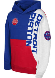 Detroit Pistons Youth Blue Splash Long Sleeve Hoodie