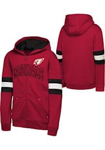 Arizona Cardinals Youth Red First 90 Minutes Long Sleeve Full Zip Jacket