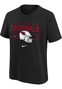 Nike Arizona Cardinals Youth Black Helmet Essential Short Sleeve T-Shirt