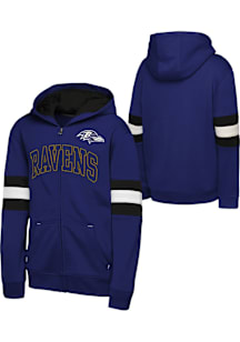 Baltimore Ravens Youth Purple First 90 Minutes Long Sleeve Full Zip Jacket