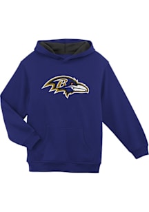 Baltimore Ravens Boys Purple Prime Long Sleeve Hooded Sweatshirt
