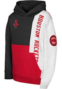 Houston Rockets Youth Red Splash Long Sleeve Hoodie
