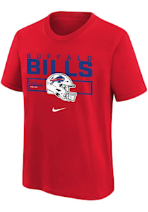 Nike Buffalo Bills Youth Red Helmet Essential Short Sleeve T-Shirt