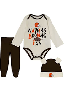 Cleveland Browns Infant Brown Little Champ Set Top and Bottom