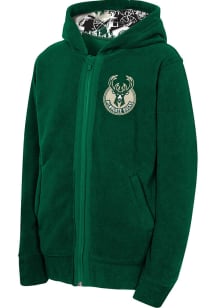 Milwaukee Bucks Youth Green Key Line Long Sleeve Full Zip Jacket