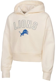 Detroit Lions Girls White Blitz Long Sleeve Hooded Sweatshirt