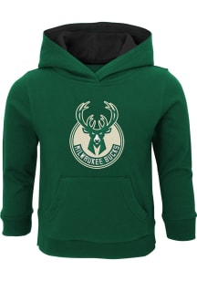 Milwaukee Bucks Toddler Green Prime Long Sleeve Hooded Sweatshirt