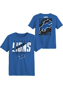 Detroit Lions Boys Blue Posterize Short Sleeve T-Shirt