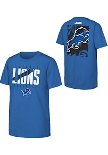 Detroit Lions Youth Blue Posterize Short Sleeve T-Shirt