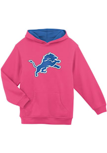 Detroit Lions Girls Pink Prime Long Sleeve Hooded Sweatshirt