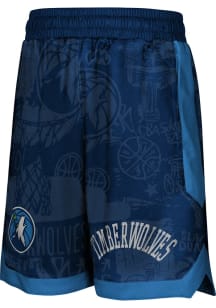 Minnesota Timberwolves Youth Navy Blue Street Art Shorts