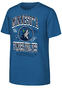 Minnesota Timberwolves Youth Blue Grit and Glory Short Sleeve T-Shirt