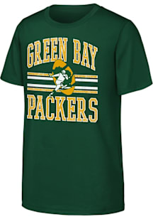 Green Bay Packers Youth Green Thrift Style Classic Short Sleeve T-Shirt